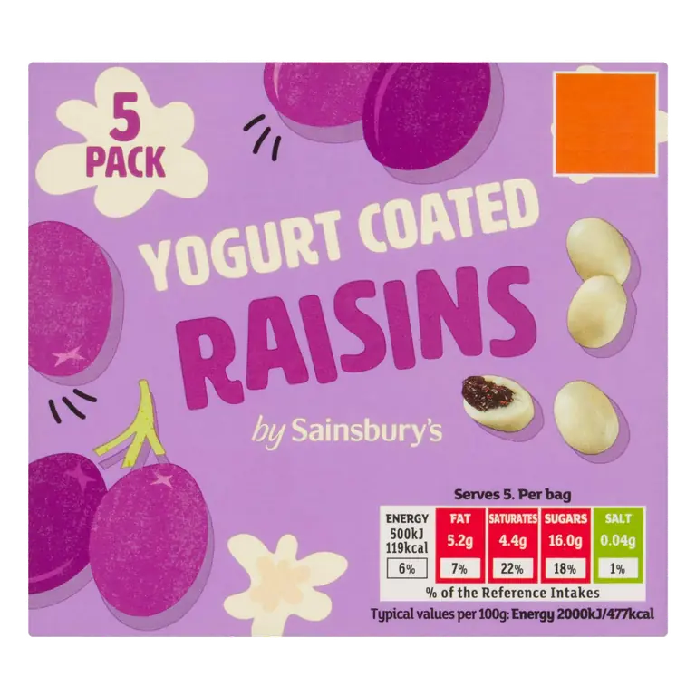 Yogurt Coated Raisins 5 x 25g