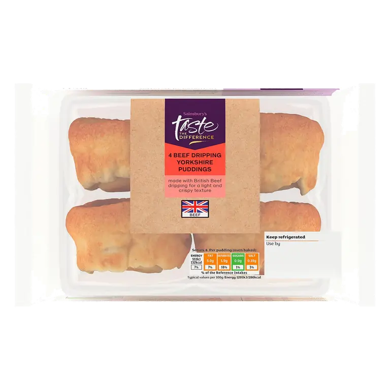 Yorkshire Pudding with British Beef Dripping, Taste the Difference x4 192g