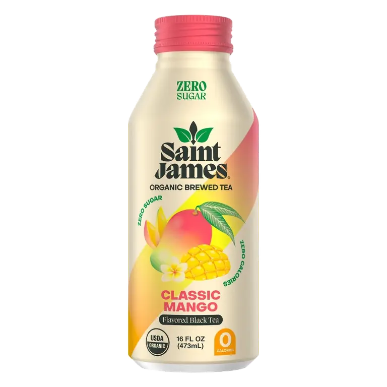 Saint James Classic Mango Organic Black Tea, 16 fl oz