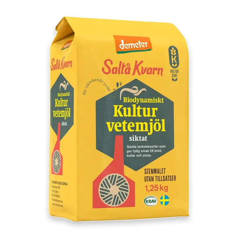 Vetemjöl Biodynamiskt Kulturvetemjöl siktat 1,25kg