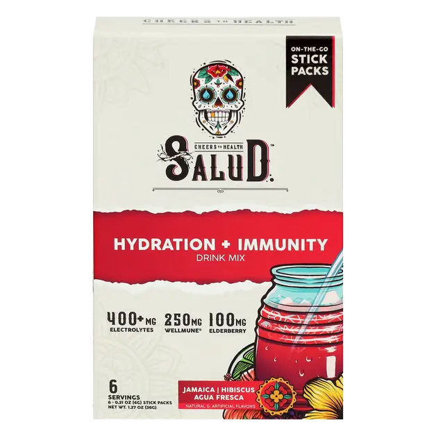 Hydration + Immunity Jamaica Hibiscus Agua Fresca Drink Mix - 6 ct