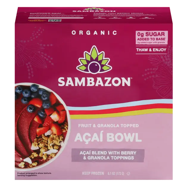 Organic Berry & Granola Topped Acai Bowl Frozen