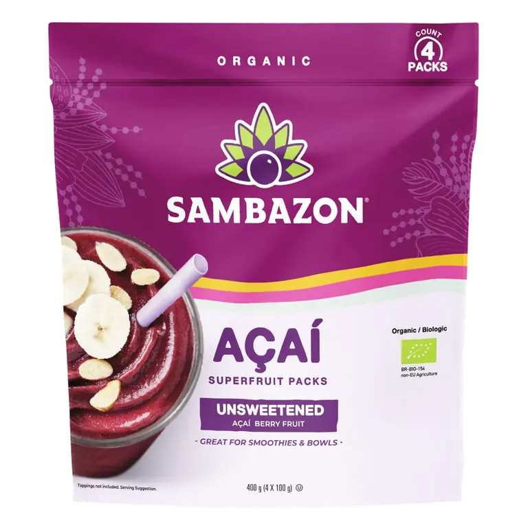 Pure Unsweetened Acai Packs 4 x 100g
