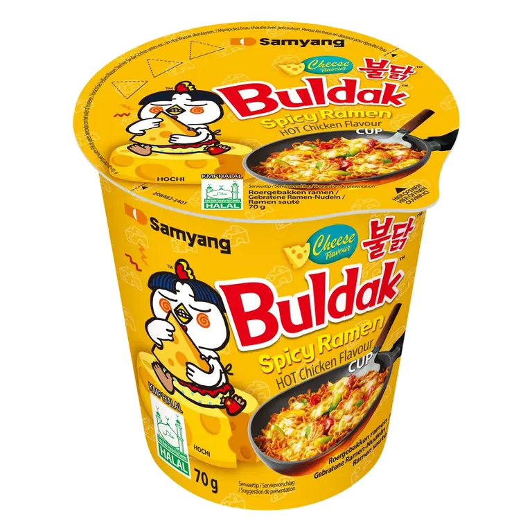 Buldak Hot Chicken Flavour Cheese Ramen Noodle Cup