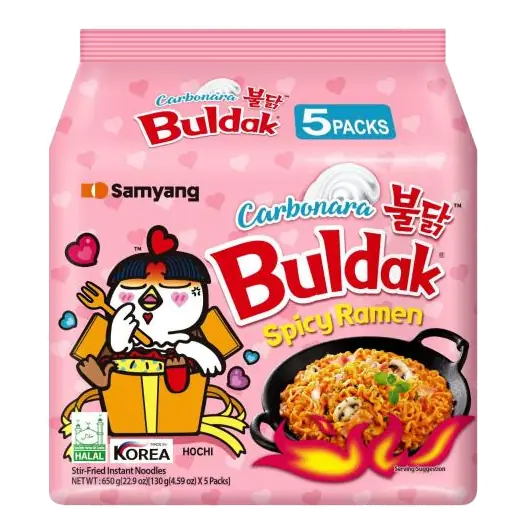 Buldak Spicy Ramen Carbonara 5 Pack