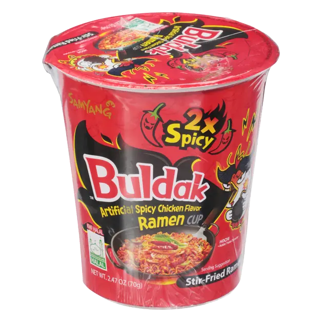 Buldak Stir-Fried 2x Spicy Chicken Ramen Noodle Cup
