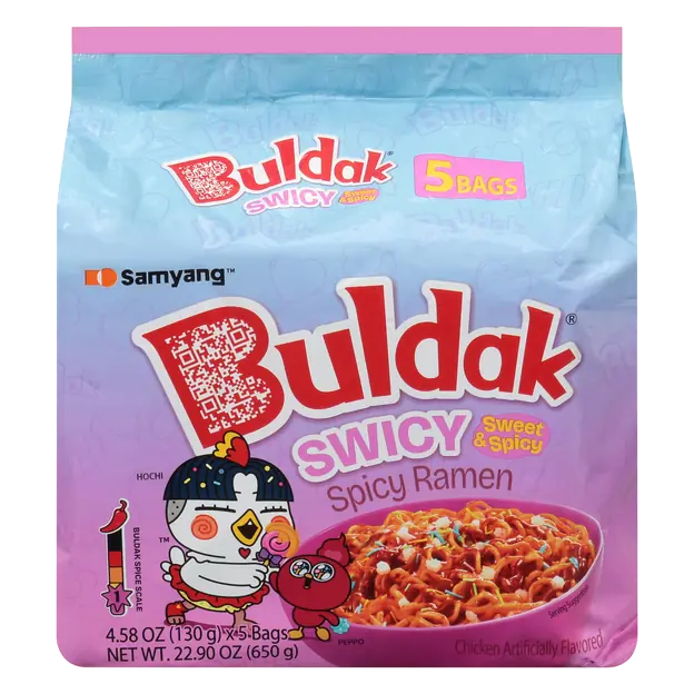 Buldak Swicy Sweet & Spicy Ramen Noodles - 5 ct