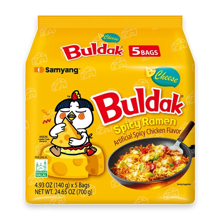 Snabbnudlar Buldak Cheese 700g