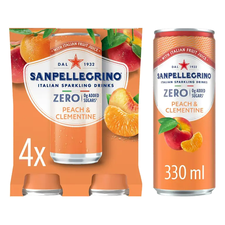 Zero Peach & Clementine 4 x 330ml