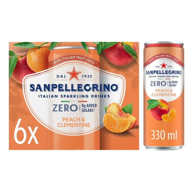 Zero Peach & Clementine 6x330ml