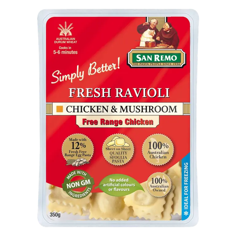 Fresh Ravioli Chicken & Mushroom