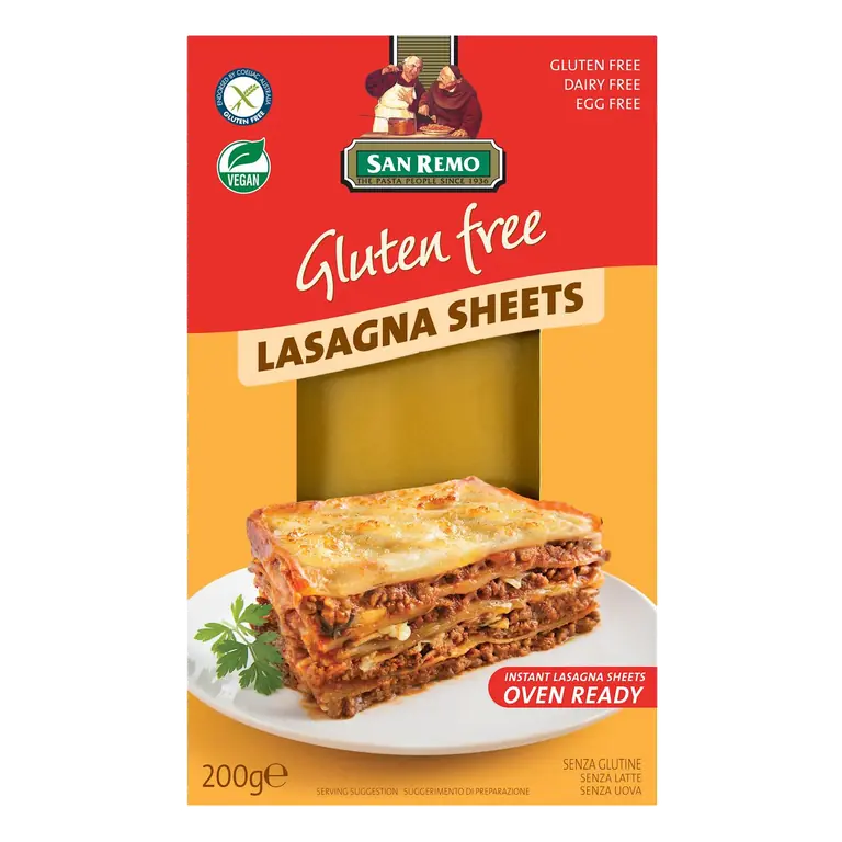 Gluten Free Lasagna Sheets