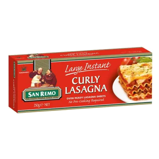 Instant Curly Large Lasagna Sheets