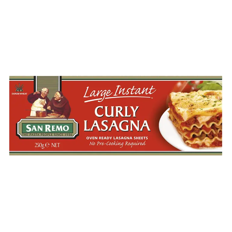 Large Instant Curly Lasagna