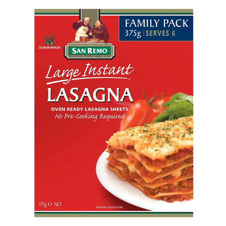 Large Instant Lasagna Family Pack