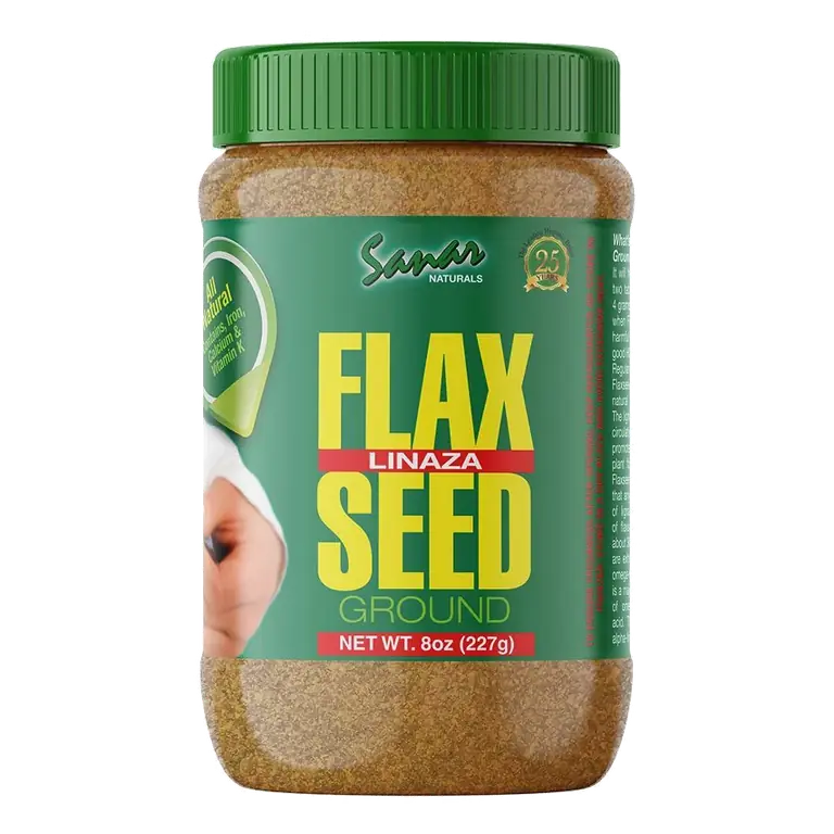 Sanar Naturals Ground Flaxseed, 8 oz: Raw, Jar, Nuts Seeds and Legumes