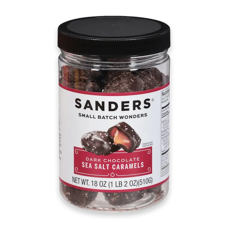 Dark Chocolate Sea Salt Caramels Tub