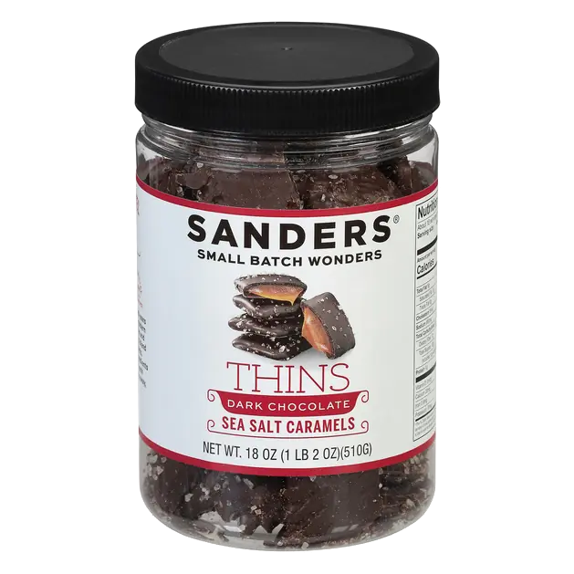Sea Salt Caramels Thins Dark Chocolate