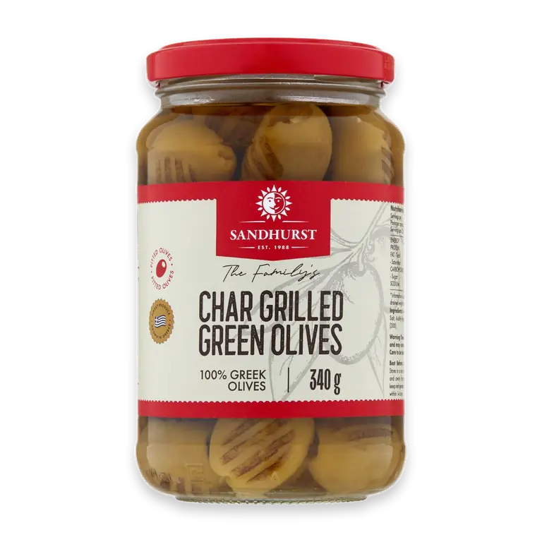 Char Grilled Green Olives