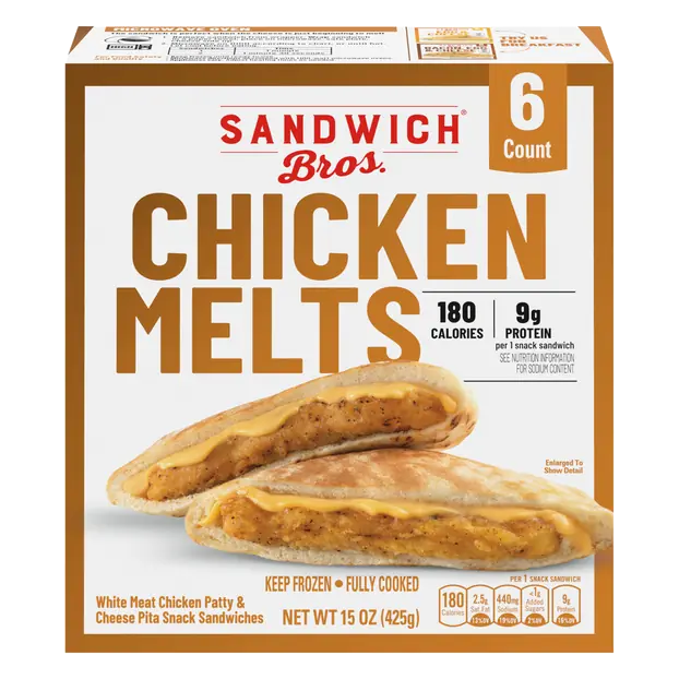Chicken Melts Pita Sandwiches - 6 ct Frozen