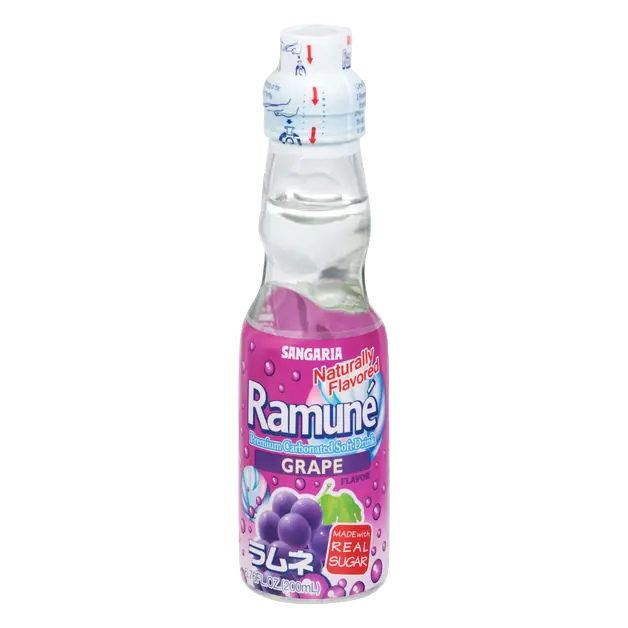 Ramune Grape Flavored Carbonated Soft Drink