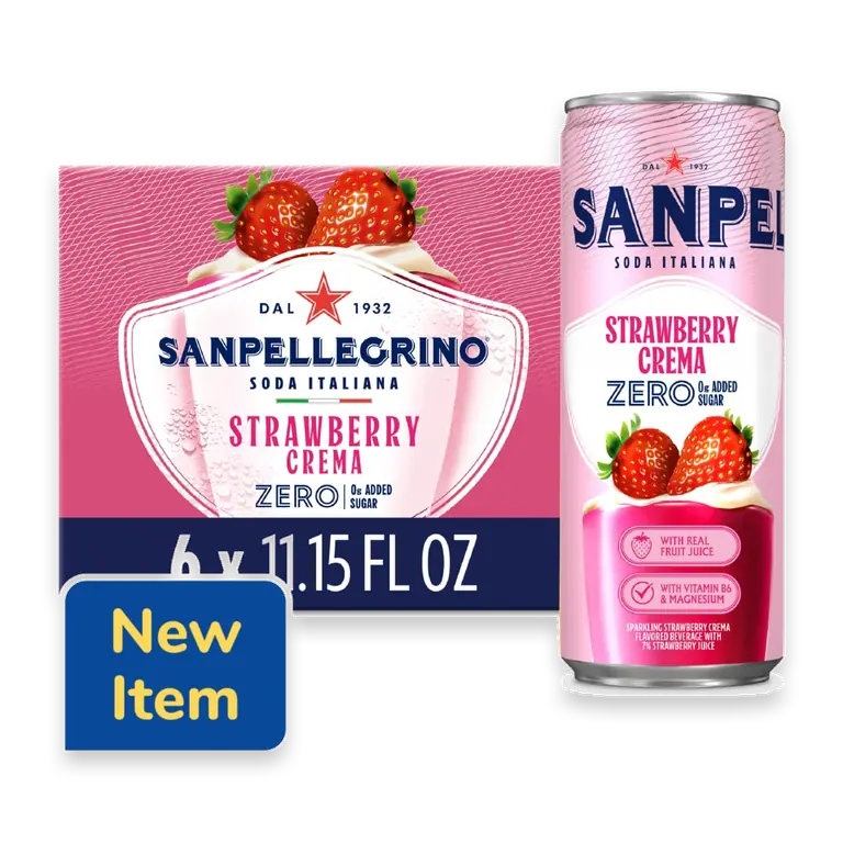 Crafted Soda Italiana Strawberry Crema Zero Added Sugar
