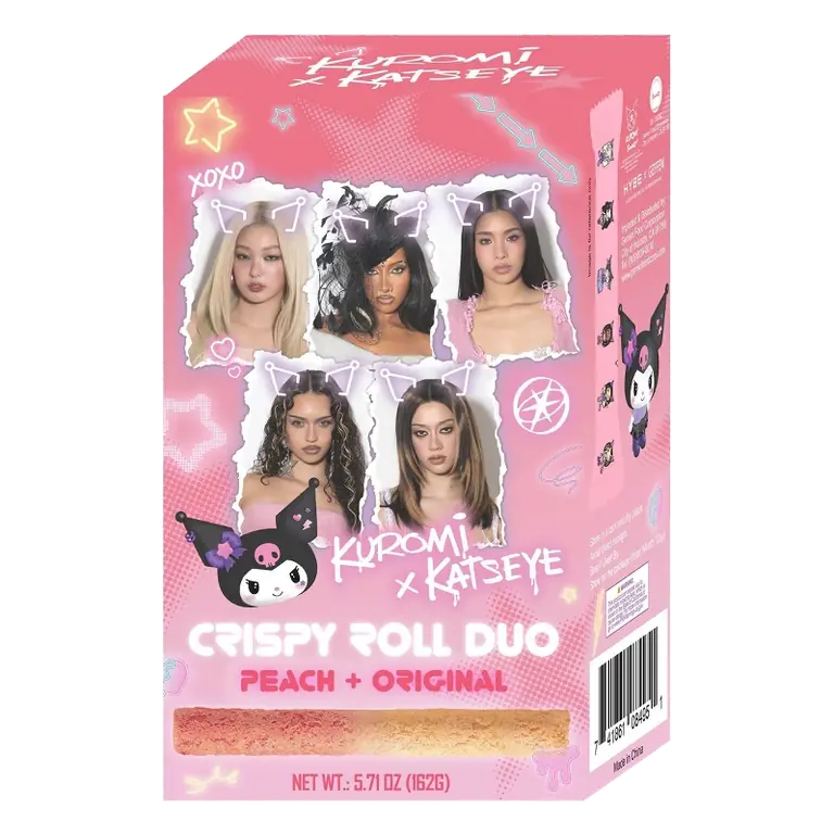 Kuromi x KATSEYE Duo Crispy Rolls Peach, 5.71oz
