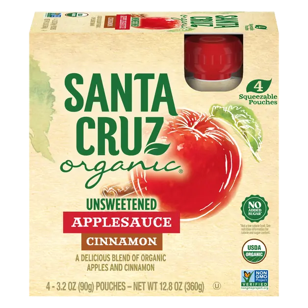 Cinnamon Applesauce Squeezable Pouches - 4 ct