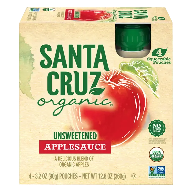 Gluten Free Applesauce Squeezable Pouches - 4 ct