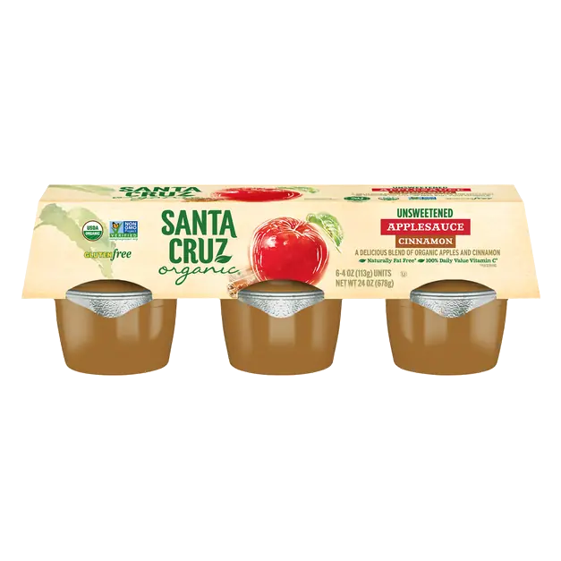 Unsweetened Cinnamon Applesauce Cups - 6 ct