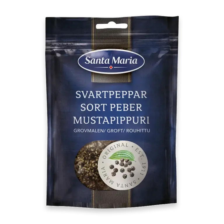 Santa Maria Svartpeppar Grovmalen, 65g