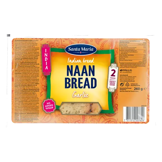 Naanbröd Vitlök 2-pack