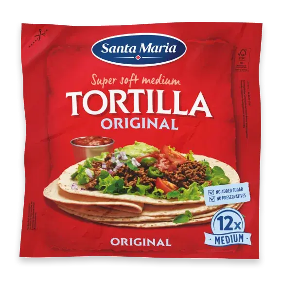 Santa Maria Tortilla Original Medium, 12-pack