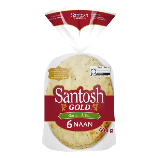 Naan Garlic 6 Pack 600 g