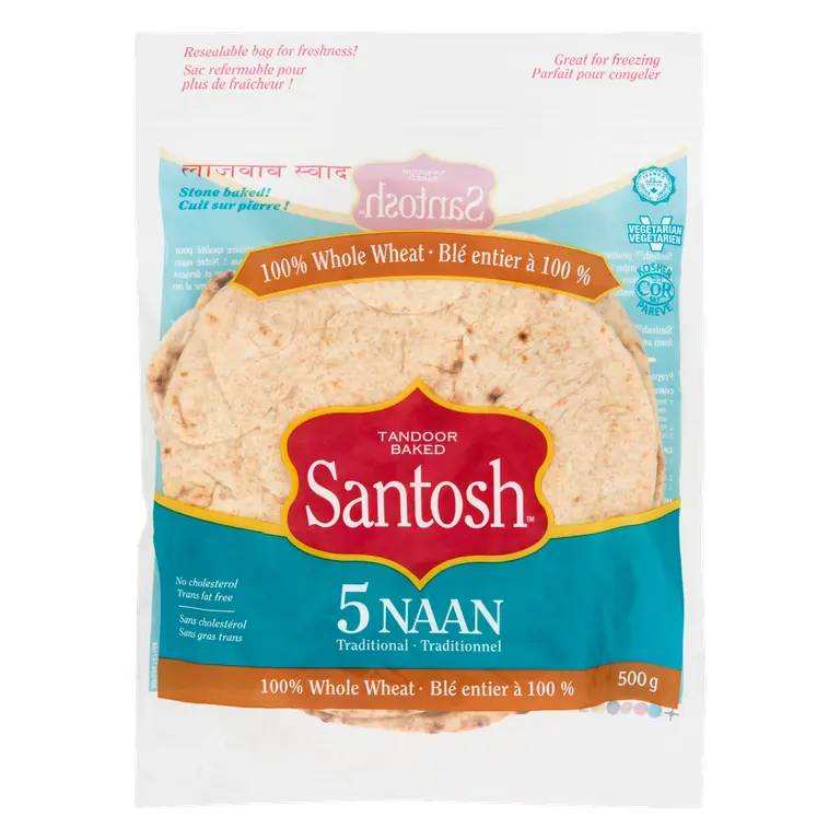 Naan Whole Wheat 500 g (frozen)