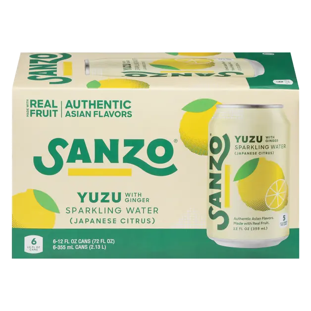 Yuzu with Ginger Sparkling Water - 6 pk