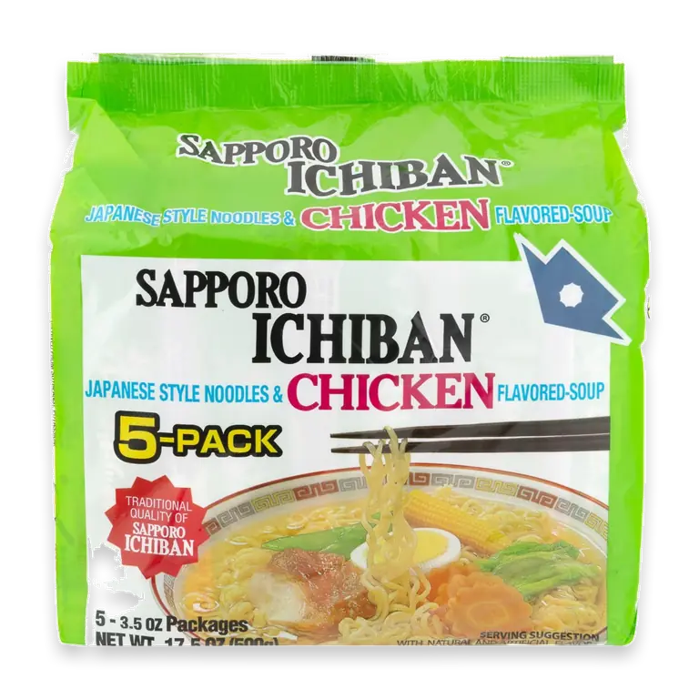 Japanese Style Noodles & Chicken Flavored Soup Family Pack