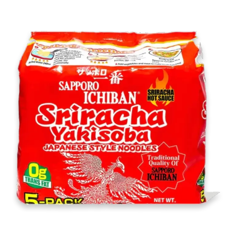 Sopporo Ichiban Sriracha Yakisoba Japanese Style Noodles