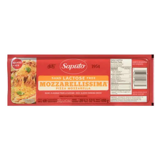 Lactose-Free Mozzarellissima Cheese Pizza Mozzarella 690 g