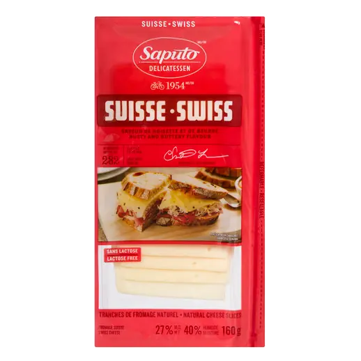 Lactose-Free Sliced Cheese Swiss 160 g