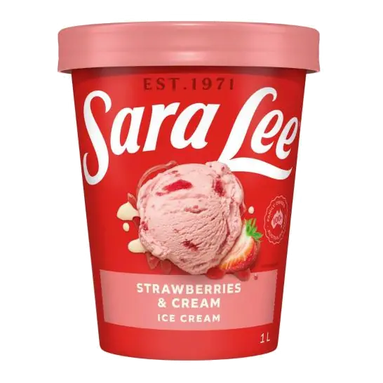Strawberries & Cream Ice Cream Tub