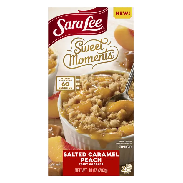 Sweet Moments Salted Caramel Peach Fruit Cobbler Frozen