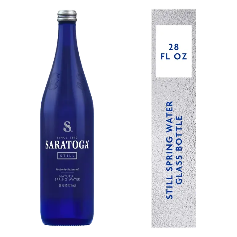 Saratoga Spring Water, Still, 28Oz Single, Glass Bottle