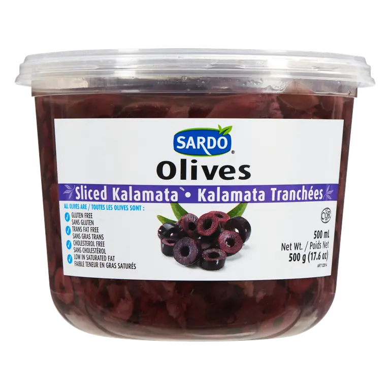 Gluten-Free Olives Sliced Kalamata 500 ml