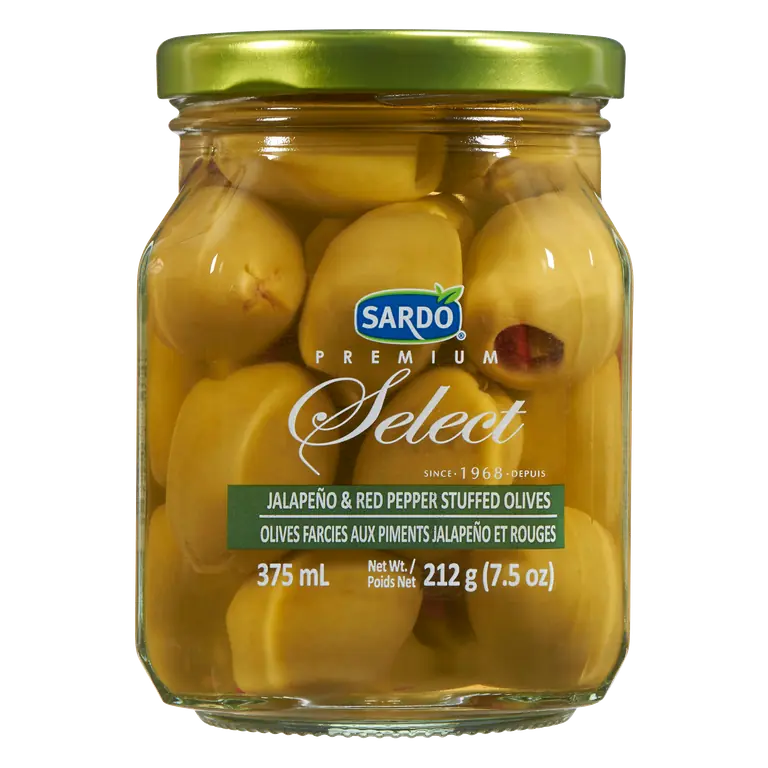 Olives Stuffed with Jalapeno Red Pepper 375 ml