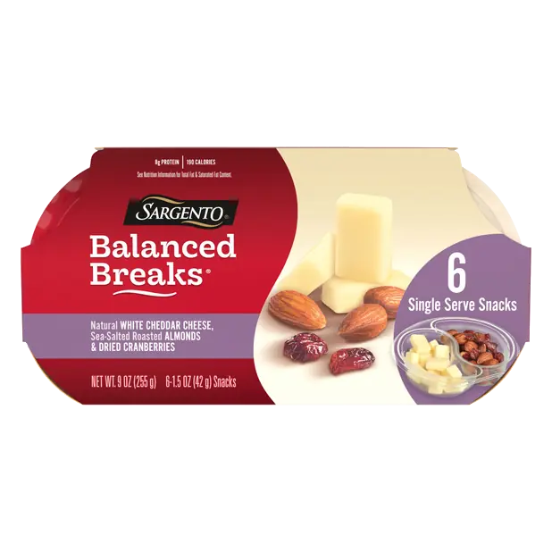 Balanced Breaks Cheddar Cheese Almonds & Cranberries Snack - 6 ct