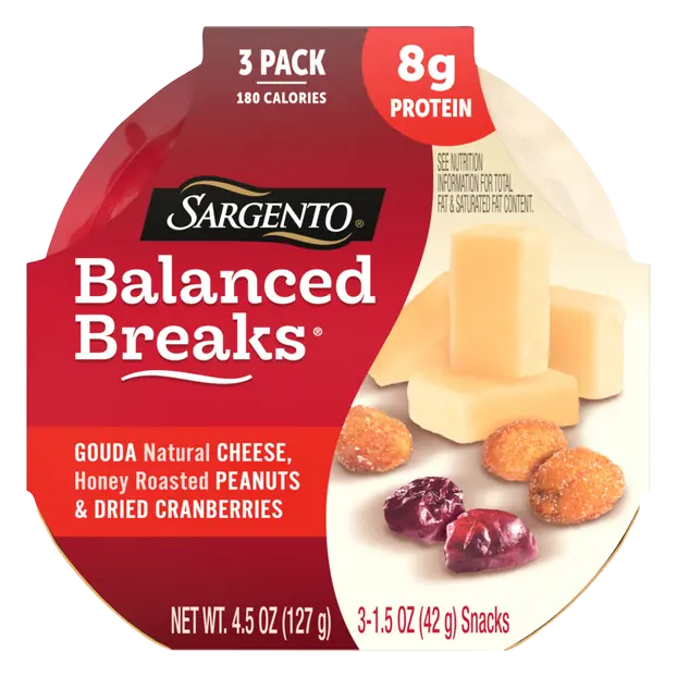 Balanced Breaks Gouda Cheese Honey Peanuts Cranberries Snack 3 ct