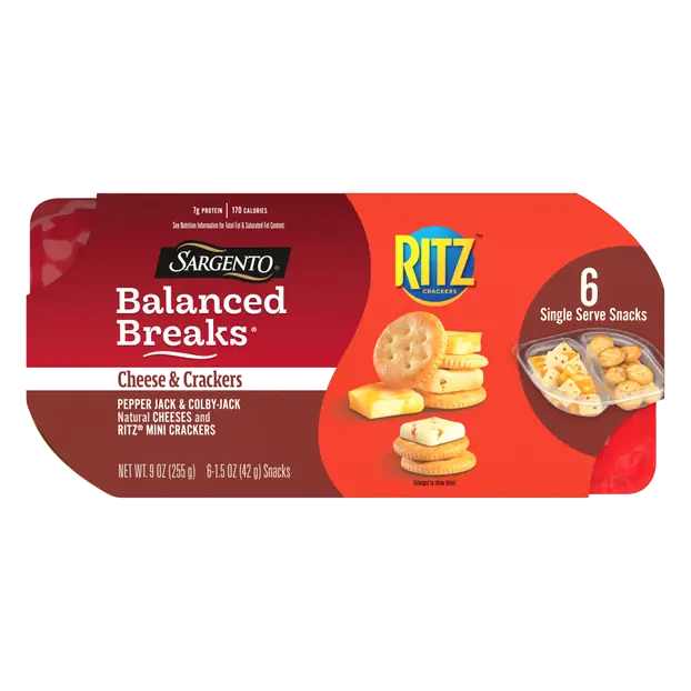 Balanced Breaks Pepper Jack /Colby Jack Cheese w/Ritz Snack 6 ct