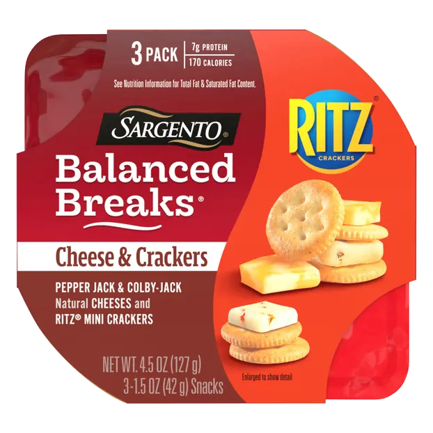 Balanced Breaks Ritz Cracker with Pepper Jack & Colby Jack - 3 ct