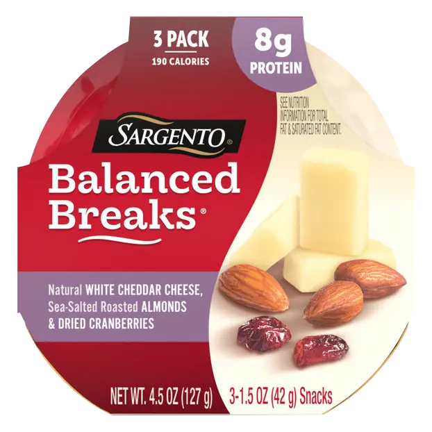 Balanced Breaks White Cheddar Cheese Almonds & Cranberries - 3 ct